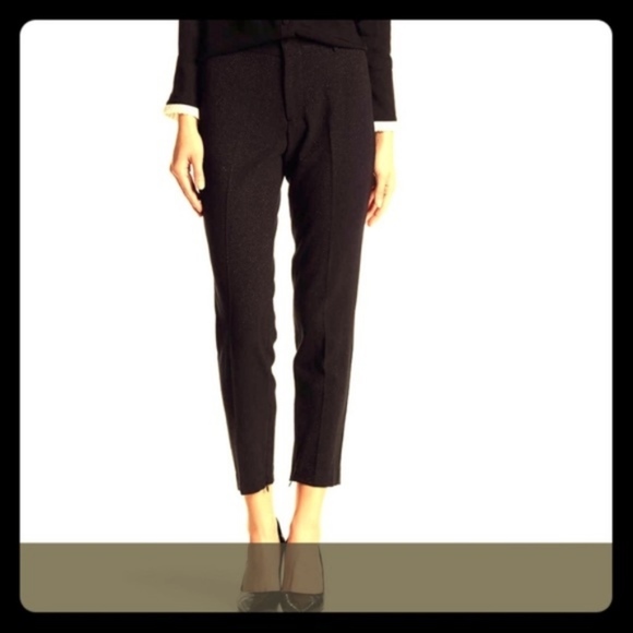 ABS Allen Schwartz Black Cropped Sparkle Black Pant NWT - Picture 4 of 7